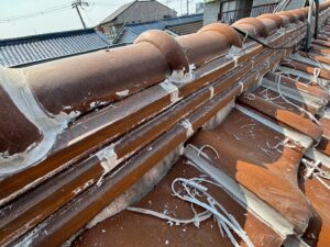 ラバーロック悪所打ち替え工事 施工中